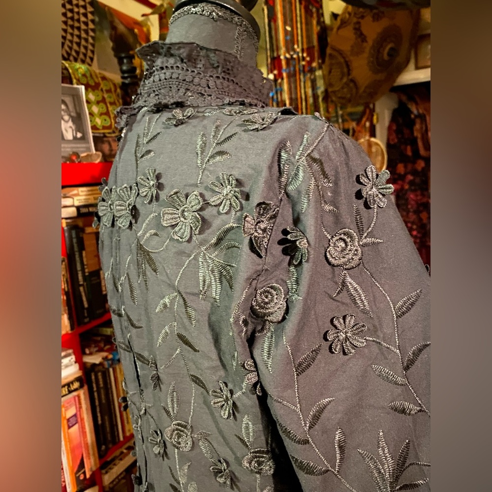 ANNA SUI x INC Victorian Style Blouse, 6 - Picture 8 of 11